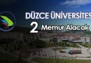 Düzce Üniversitesi Memur Personel Alımı
